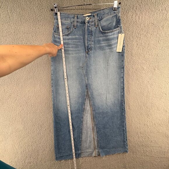 Favorite Daughter The Sunny Denim Maxi Skirt NWT Size 25 - Picture 9 of 16